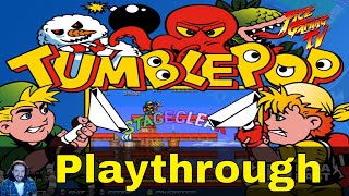 Tumble Pop Arcade Game 1991  TumblePop Gameplay  All Bosses  Longplay On Mame Rom  OST  Review [upl. by Vitoria]