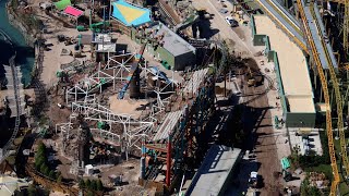 Aerial looks at Epic Universe construction Oct 24 2024 [upl. by Weyermann791]