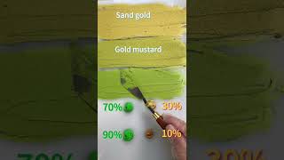 Oil Paint Complementary color mixing Green Vs Gold Very Satisfying and Relaxing Color Mix [upl. by Neelrahs]