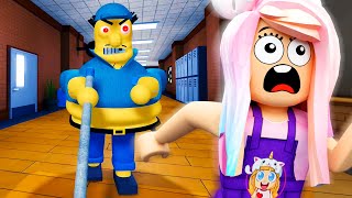 Escaping The Evil School Janitor Roblox Story [upl. by Ogait]