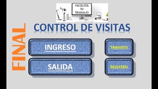 Control de Visitas con Excel Final [upl. by Harbot]