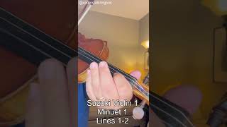 Minuet 1 Lines 12  Suzuki Violin 1 [upl. by Malva935]