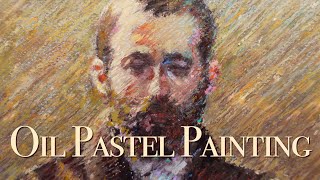 Oil Pastel Painting Process from Start to Finish No Background Music [upl. by Cristie473]