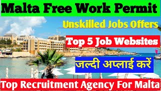 Malta Free Work Permit  Top Recruitment Agency For Malta [upl. by Ileray650]