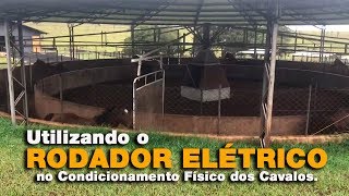 Rodador Elétrico para condicionamento físico dos cavalos  Décio Talon [upl. by Joacima]