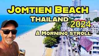 Thailand 4K  Jomtien Beach Walking Tour [upl. by Luhe]