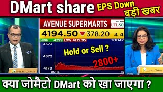 DMart share latest news Anuj SinghalHold or sell Results analysisavenue supermarts share target [upl. by Orelle943]