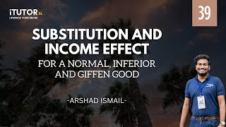 Substitution and Income Effect  Normal Inferior and Giffen Goods [upl. by Mayce]