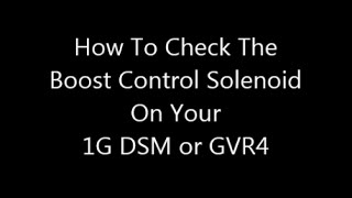 Boost Control Solenoid check using a MityVac and a datalogger [upl. by Laucsap559]