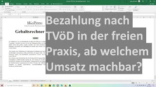 Bezahlung nach TVöD in der freien Praxis ab welchem Umsatz machbar [upl. by Nimaj508]