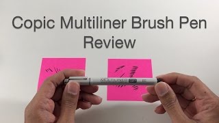 Copic Multiliner Brush Pen Review [upl. by Amor]