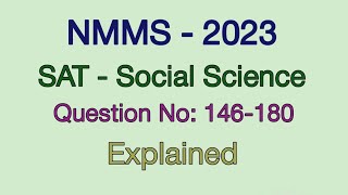 NMMS2023  SAT Social science 25022023  Question No 146180  Explained [upl. by Anhaj]