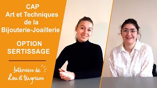 CAP Art et techniques de la bijouterie et joaillerie  Option sertissage 💍interview 💎 [upl. by Yenoh]