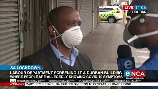 SA Lockdown Labour department screening at Durban building [upl. by Saba]