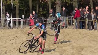 Cyclocross nieuwelingen U17 Hofstade 4112018 [upl. by Dnanidref]