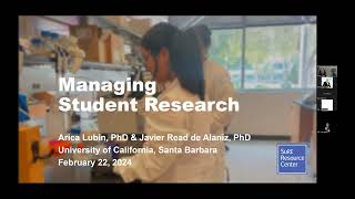 Managing Student Research [upl. by Haddad254]