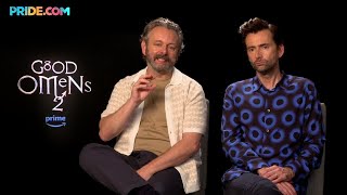 David Tennant amp Michael Sheen Talk About the Inclusivity of Love in Good Omens Season 2 [upl. by Kaia]