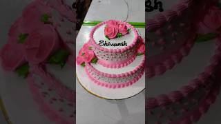 Strawberry flavour cake designcakedecoration youtubeshorts cakedesign shortsfeed shorts [upl. by Noloc]