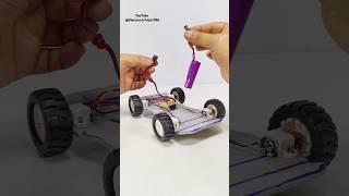 Rc car Powered by DC Motor How To Make Remote car with DC motor  Making RC car with DC motor [upl. by Aicala]