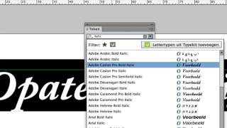 Lettertype kiezen in InDesign CC [upl. by Silliw787]