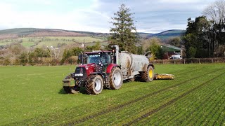 SREADING SLURRY WITH A TRAILING SHOE TANKER Case Puma 175 Joskin 2500 Gallon Tank Ireland🇮🇪 [upl. by Jeavons]