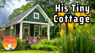 His sweet Tiny Cottage Lowcost living in 250 Sqft Tiny House [upl. by Kate]