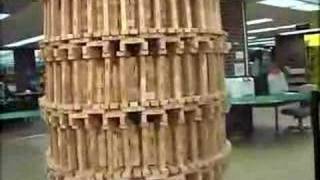 Jenga Tower Of Pisa Crash  HQ Full Video [upl. by Jeralee]