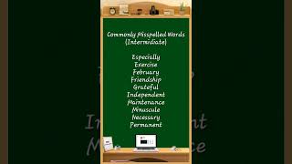 Commonly Misspelled Words 109 spellingmistakes spellingerrors spelling exam education [upl. by Atinreb]