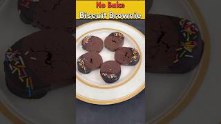 Easy Eggless no bake biscuit brownies Easy Recipe  nobake brownie chocolate biscuits newshort [upl. by Enois444]