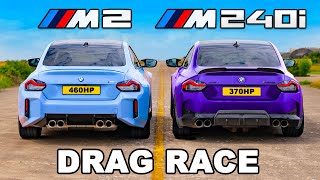 AWD BMW M240i v RWD BMW M2 DRAG RACE [upl. by Rowen415]