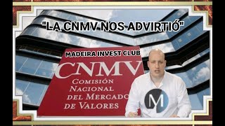 quotla CNMV nos advirtioquot Madeira Invest Club cryptospain [upl. by Suiddaht]