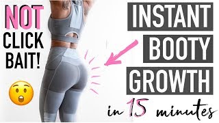 Grow your booty IN 15 MINUTES workout INSTANT RESULTS [upl. by Sirovaj]