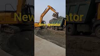 How to be a better excavator operator excavator loading dump trucks by a new operator excavator [upl. by Bonnee]