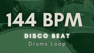 【Disco Beat】Drums Loop  144 BPM [upl. by Aneekan764]