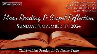 Todays Catholic Mass Readings and Gospel Reflection  Sunday November 17 2024 [upl. by Hayyikaz]