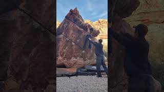 Red Rock Bouldering First Pullout  B Team Direct V5 [upl. by Odericus]