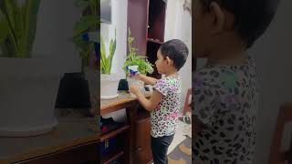 She is taking care her indoor plants 🪴 Ma sha Allah [upl. by Jo Ann]