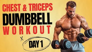 Intense Chest amp Triceps Dumbbell Workout 6 Day Intense Dumbbell Workout Interactive Workouts [upl. by Cissiee]