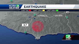 47magnitude earthquake rattles Southern California [upl. by Aivataj]