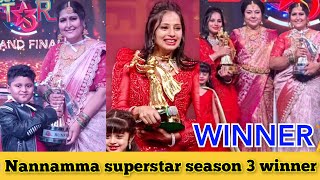 Nannamma Superstar season 3 winner  Winner of nannamma superstar season 3 [upl. by Stu]