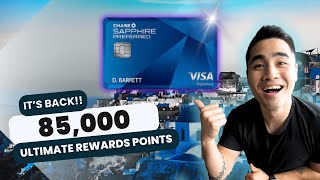 Its BACK 85000 Ultimate Rewards Points  Is The Chase Sapphire Preferred Still Worth It In 2024 [upl. by Harrak]