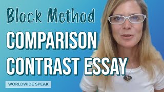 Comparison Contrast Essay  Block Method  English Writing Skills 2020 [upl. by Ueih]