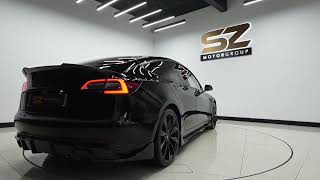 TESLA MODEL 3 2020  CUSTOM CARBON KIT  SZ MOTORGROUP NOTTINGHAM [upl. by Eadahc189]