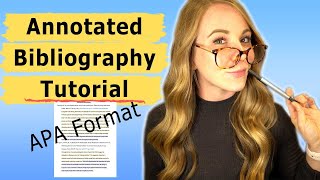 ANNOTATED BIBLIOGRAPHY  APA FORMAT [upl. by Leirud115]