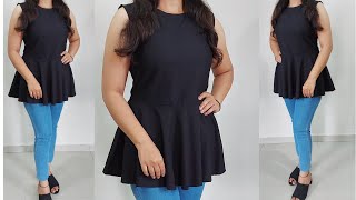 DIY Peplum Top Cutting and Stitching Easy TutorialTrendy Top Cutting and StitchingStylish Top [upl. by Edmonds378]