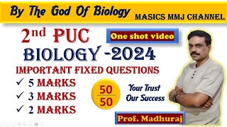 2nd PUC Biology Important questions for Final EXam 2024 2024 biology exam [upl. by Kaden]