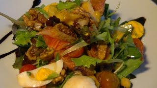 Healthy exotic salad with balsamic cream Weight watcher salad [upl. by Nivlek41]