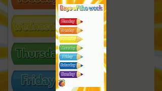 Sunday monday tursday song  days of the week in English kindergarten preschool [upl. by Ajan35]