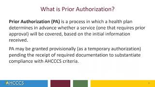 Prior Authorization Requirements [upl. by Mikihisa674]