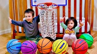 Learn Colors with Balls for Babies and Preschool Kids  Toddlers Playing Baby and Coloured Balls [upl. by Hulda]